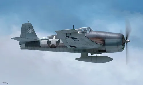 Miniatura 2 de Hobby Boss Kit de construcción de modelo de avión Hellcat F6F-3N