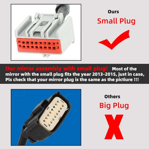 Miniatura 2 de Dasbecan Espejo eléctrico para puerta del lado izquierdo del conductor compatible con Ford Fusion 2013-2015 Power Calentado Señal de giro Luz