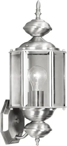 Miniatura 13 de Livex Lighting 2006-02 Basics - Farol de pared para exteriores, 1 luz, latón pulido
