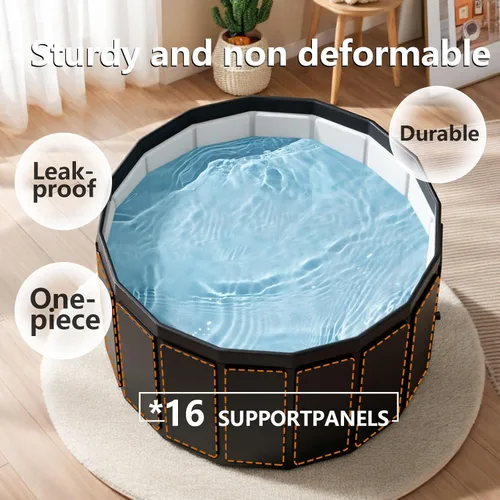 Miniatura 7 de Bañera portátil para adultos, bañera plegable para spa caliente y baño de hielo, bañera plegable pequeña para baño, bañera portátil aislada de 6