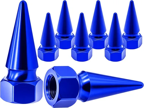 Miniatura 30 de 4 piezas de tapas de válvula de rueda con forma de punta, tapa de aire de aluminio para automóviles, cubiertas universales de válvula de rueda a