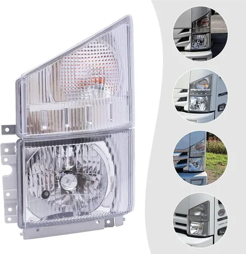 Miniatura 2 de Faro delantero y lámpara de esquina para ISUZU NPR NPR-HD NQR NRR 2008-2020 lado izquierdo del conductor, 1 lámpara de esquina y 1 faro halógeno