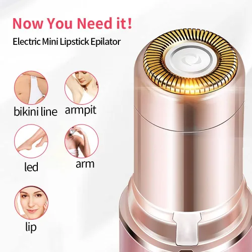 Miniatura 2 de Depilación facial para mujeres, mini removedor de pelo, afeitadora eléctrica, depiladora portátil de bikini para labios, barbilla, axila, melocotón
