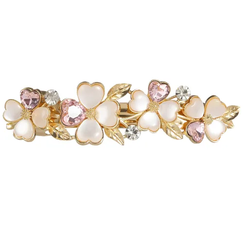 Miniatura 8 de Pasadores de pelo de perlas, pinzas de cristal para el cabello, diseño francés, para novia, diamantes de imitación, elegante soporte para cola