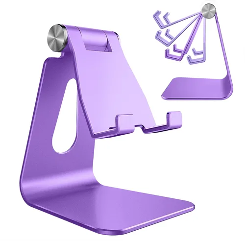 Miniatura 7 de CreaDream Soporte Ajustable para Teléfono Celular, Soporte para Teléfono, Cuna, Base, Soporte, Soporte de Escritorio de Aluminio Compatible