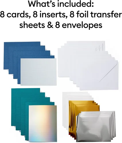 Miniatura 2 de Cricut Joy Foil - Tarjetas de inserción de transferencia, Blue Lagoon Sampler - A2