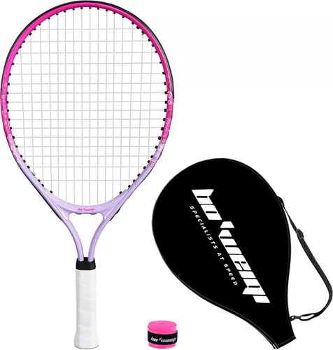 bo'weiqi Raqueta de tenis para niños de 17"-25" para edades de 2-12 años, raqueta de tenis juvenil ligera para niñas y niños, deportes al aire Rosa