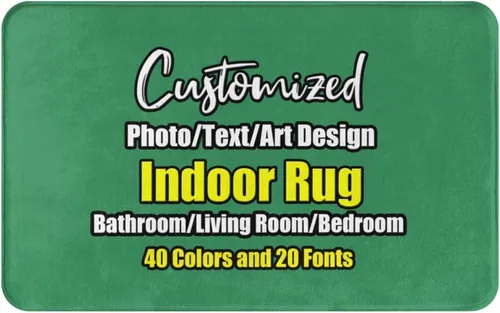 Miniatura 58 de sophiehome Customzied - Alfombras de baño con imagen de texto, alfombra de franela personalizada para interiores para el hogar, dormitorio, baño