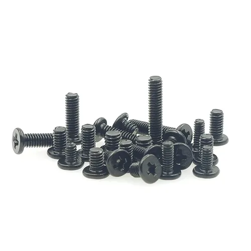 Miniatura 3 de Kit surtido de tornillos Phillips de cabeza plana M2 M2.5 M3 para laptop, acabado negro Dacromet (300)