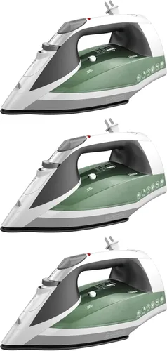 Miniatura 10 de BLACK+DECKER Plancha de vapor para ropa con cable retráctil, vaporización vertical, diseño antigoteo, rociador de niebla y botón de autolimpieza