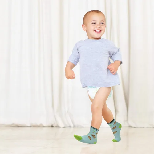 Miniatura 2 de Calcetines SkiBeaut para niño, 12 pares de calcetines antideslizantes para niño, calcetines de algodón con adherencia para niños de 1-3 3-5 5-7