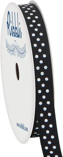 Miniatura 9 de Ribbli Cinta de grogrén para manualidades, carrete de 3/8 pulgadas, 10 yardas, narciso amarillo con puntos blancos, uso para envolver regalos