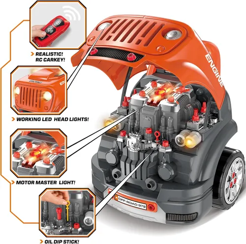 Miniatura 3 de SpringFlower - Juguetes y regalos para niños de 3 a 8 años, camiones grandes con motor para niños de 3 a 8 años, kit de construcción de camiones