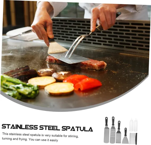 Miniatura 2 de Espátula para barbacoa, kit de herramientas para cocinar, raspador de plancha, accesorios para barbacoa para el día del padre