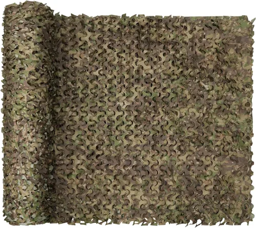 Miniatura 16 de HYOUT Red de camuflaje en rollo a granel, malla de camuflaje para cepos de caza, ghillie, sombrillas, camping, decoración para fiestas militares us