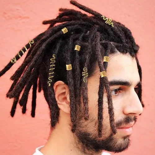 Miniatura 3 de 26 piezas de accesorios para el cabello de rastas, joyería celta para trenzar, 6 pinzas para el cabello en espiral, 20 anillos para el cabello, 26