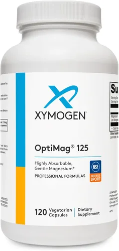 Miniatura 9 de XYMOGEN OptiMag 125 - Suplemento de magnesio con malato de dimagnesio y lisinato de glicinato para apoyar los nervios, los músculos, la salud ósea