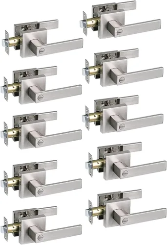 Miniatura 70 de NEWBANG Manija de palanca de puerta sólida con acabado negro mate