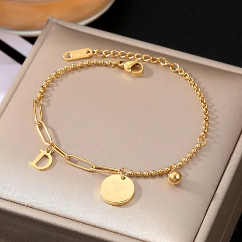 Miniatura 3 de Delicadas pulseras apilables chapadas en oro de 14 quilates, ajustables, de oro y plata, pulseras de cadena en capas ajustables y lindas pulseras