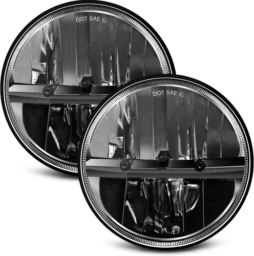 ZIMABLUE Faros delanteros LED de 7 pulgadas, 2 unidades, luz blanca fría, luz alta y baja, faros delanteros redondos de 7 pulgadas, H6024, faro LED