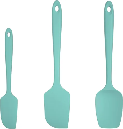 U-Taste Juego de espátulas de silicona, 600ºF, resistentes al calor, sin costuras, de grado alimenticio, goma flexible, para cocina, mezcla,