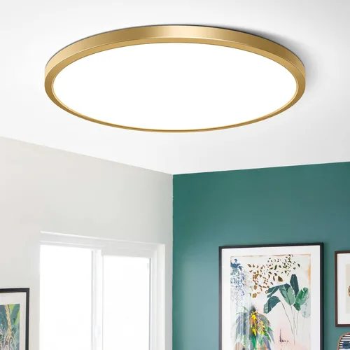 Miniatura 20 de Lámpara de techo LED de montaje empotrado de 12 pulgadas, 24 W (equivalente a 240 W), 3200 lm, luz blanca diurna de 5000 K, IP40, luces de techo