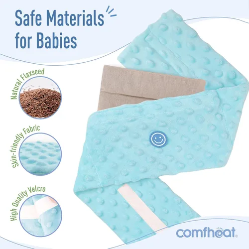Miniatura 3 de Alivio de cólicos y gases para recién nacidos y bebés, venda caliente de semillas de lino para el vientre, cinturón de envoltura para bebé