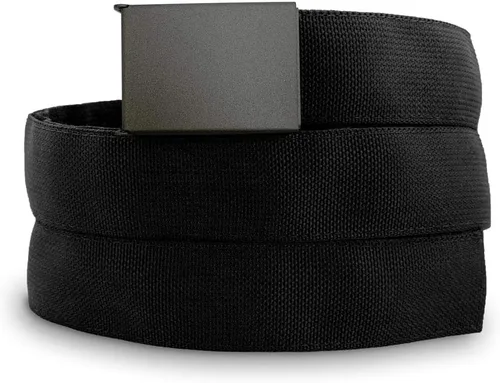 WAZOO Cinturón antirrobo, cinturón de transporte diario para viajes y exteriores, hebilla de acero inoxidable, manga oculta, fabricado en Estados
