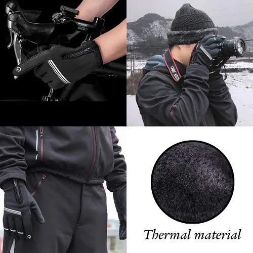 Miniatura 6 de Little World Guantes de invierno, guantes de ciclismo, resistentes al viento, impermeables, antideslizantes para exteriores, ciclismo, snowboard