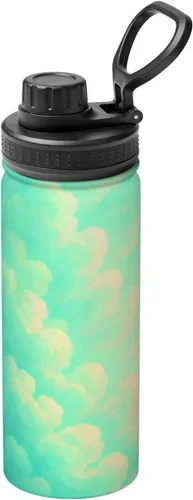 Miniatura 16 de Colorful Clouds Printed Insulated Water Bottle, 18oz Stainless Steel Funny Travel Mug, Leakproof Hot & Cold for Sports, Gym, Hiking