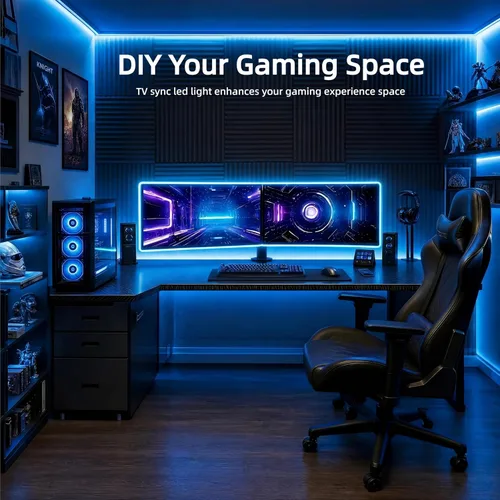 Miniatura 4 de Luces LED para TV, retroiluminación RGB de TV de 9.8 pies para televisores de 32 a 43 pulgadas, retroiluminación LED de TV con sincronización