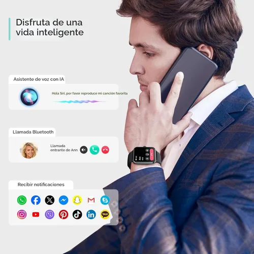 Miniatura 5 de Blackview 2026 Smart Watch (Answer/Make Calls), Fitness Watch for Men and Women with Heart Rate/SpO2/Sleep Monitor/2 Straps, 100+ Sports Modes, IP68