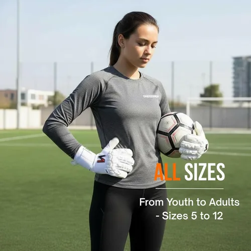 Miniatura 4 de ONEKEEPER ACE Guantes de portero – Protección sin dedos – Guantes de portero de fútbol profesional para niños, jóvenes y adultos – látex de contacto