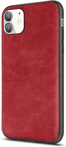 Miniatura 8 de Funda para iPhone 11, delgada de piel sintética vintage a prueba de golpes, ligera, de alta calidad, suave, TPU, carcasa protectora híbrida de PC