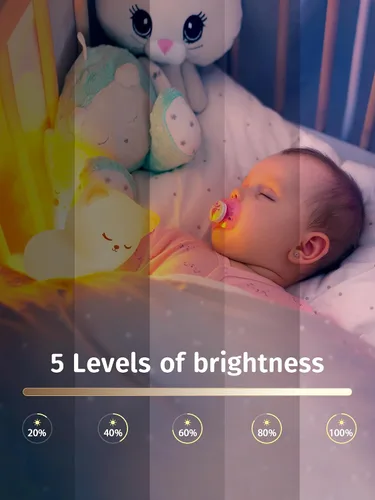 Miniatura 3 de Mubarek - Luz Nocturna para Niños, lámpara de luz nocturna atenuable de 16 colores, luz nocturna de silicona con control remoto para guardería