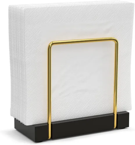 Miniatura 14 de Wican Bandeja para toallas de invitados para baño, servilletas de madera y hierro para tocador, mesa de comedor, cesta de madera para toallas