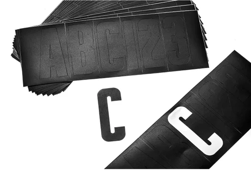 Miniatura 4 de Attwood 14142-7 Kit de letras y números de vinilo impermeable de 148 piezas, acabado negro