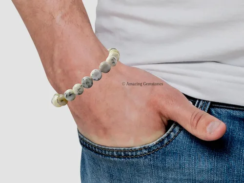 Miniatura 557 de Amazing Gemstone Pulsera de cristal para mujeres y hombres, pulsera de cristal curativo de protección, pulsera elástica con cuentas de piedras