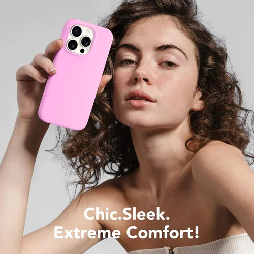 Miniatura 67 de GONEZ Funda de silicona para iPhone 15 Pro Max, compatible con Magsafe, protector de cámara + protector de pantalla, forro de microfibra suave