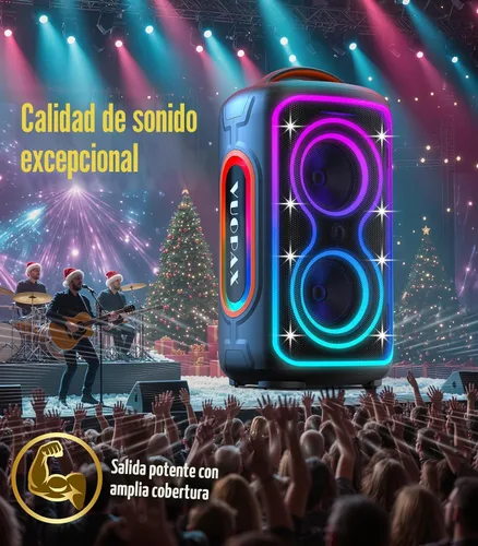Miniatura 4 de Altavoz Bluetooth portátil, pico de 240 W, potente sonido fuerte, altavoz inalámbrico para fiestas con graves profundos, tiempo de reproducción