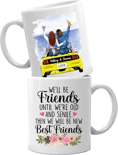 Miniatura 15 de Taza de café con texto en inglés "Best Friends Are The Sisters We Choose Ourselves We Choose Ourselves para mujeres, mejores amigas, taza de café