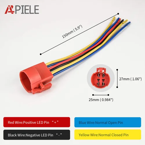 Miniatura 4 de APIELE Interruptor de Botón Pulsador con Pestillo de 10 Amperios 22mm 12V Ojo de Ángel LED Impermeable Aleación de Aluminio Redondo Autobloqueante