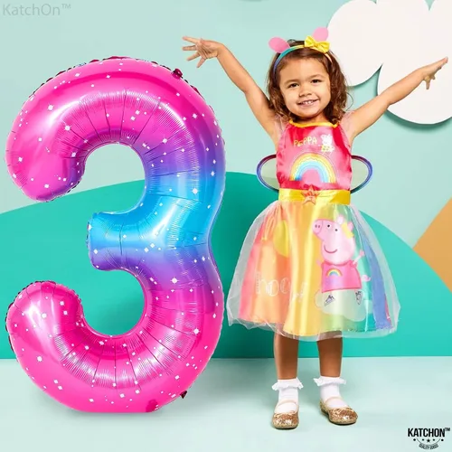 Miniatura 1032 de KatchOn, Globo grande azul número 2 de 40 pulgadas Decoraciones de cumpleaños de Baby Shark para niño de 2 años Globo azul número 2 Globo