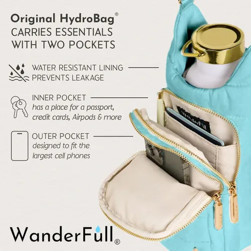 Miniatura 5 de WanderFull Original HydroBag Crossbody Water Bottle Holder with Phone Pocket, Fits Water Bottles up to 32 oz