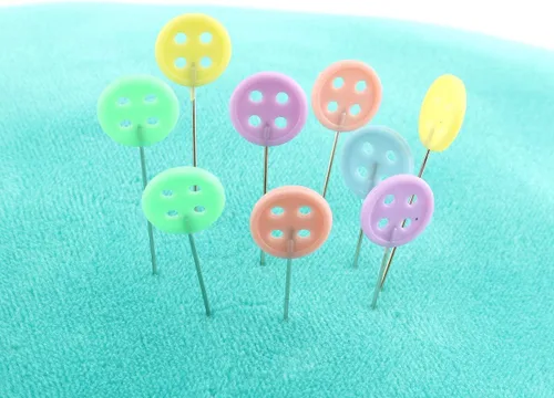 Miniatura 2 de 200 piezas de botón de cabeza plana para coser, alfileres rectos de patchwork, accesorios de costura, manualidades
