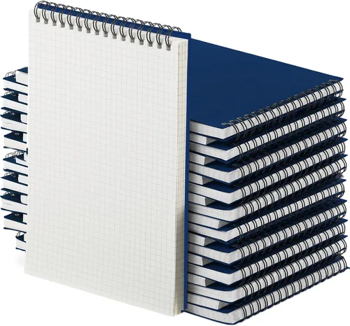 Miniatura 21 de Engrowtic Paquete de 1 bloc de notas en espiral de papel cuadriculado A5, bloc de notas encuadernado con alambre, bloc de notas de cuadrícula