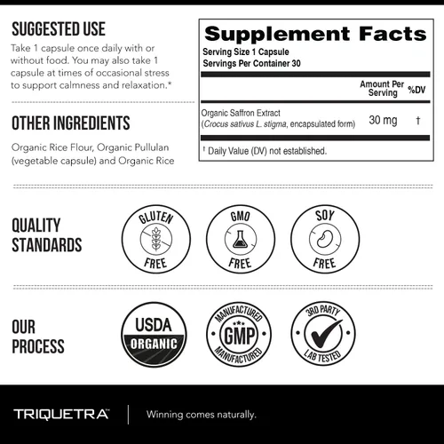Miniatura 8 de Extracto de Azafrán Orgánico: Extracto Optimizado con Safromotivinas, Safranal y Crocinas – Clínicamente Estudiado Calidad Premium Sargol Persa