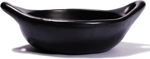 Miniatura 2 de Ancient Cookware, Plato redondo de arcilla Chamba con asas, pequeño, 16 onzas