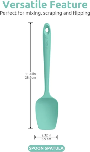 Miniatura 2 de U-Taste Juego de espátulas de cuchara de silicona, 600ºF de alta resistencia al calor, raspador de goma flexible de grado alimenticio, mezcla