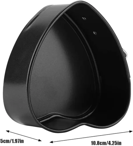 Miniatura 2 de Molde para tartas de molde desmontable con forma de corazón, molde de acero al carbono, mini moldes para hornear con base extraíble, sartén